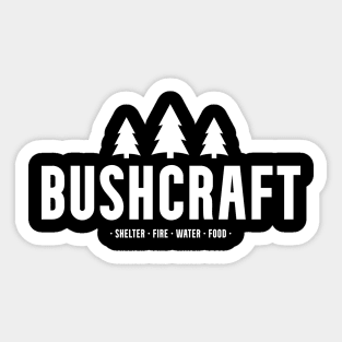 Bushcraft Shelter Fire Water Food Sticker